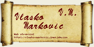 Vlaško Marković vizit kartica